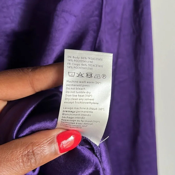 NANUSHKA madine satin Shirt (Purple) - Picture 9 of 13